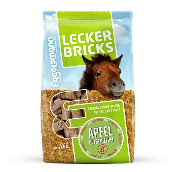 Lecker Bricks Apfel getreidefrei 1kg Belohnungsfutter