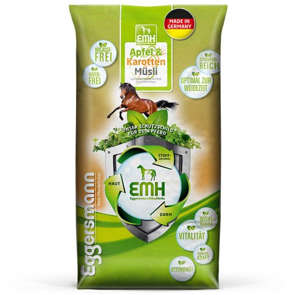 Eggersmann EMH Apfel & Karotten Müsli 15 kg Futter für Freizeitpferde